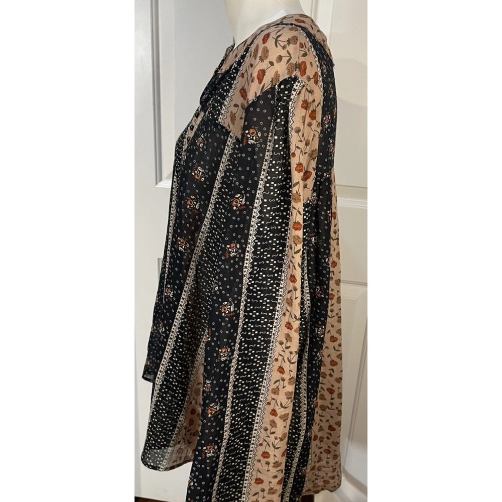 Zanzea Collection Cotton Pullover Tunic Top Womens Size XXXL Black Beige Orange - Picture 4 of 7